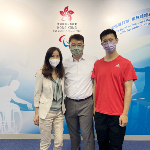 Dr. Chung Wai Man visited the HKPC secretariat’s office to share on Para sports classification