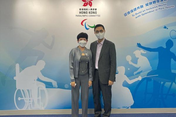 President of Hong Kong Paralympic Committee Mrs. Jenny Fung and Secretary for Culture, Sports and Tourism, Mr. Kevin Yeung
